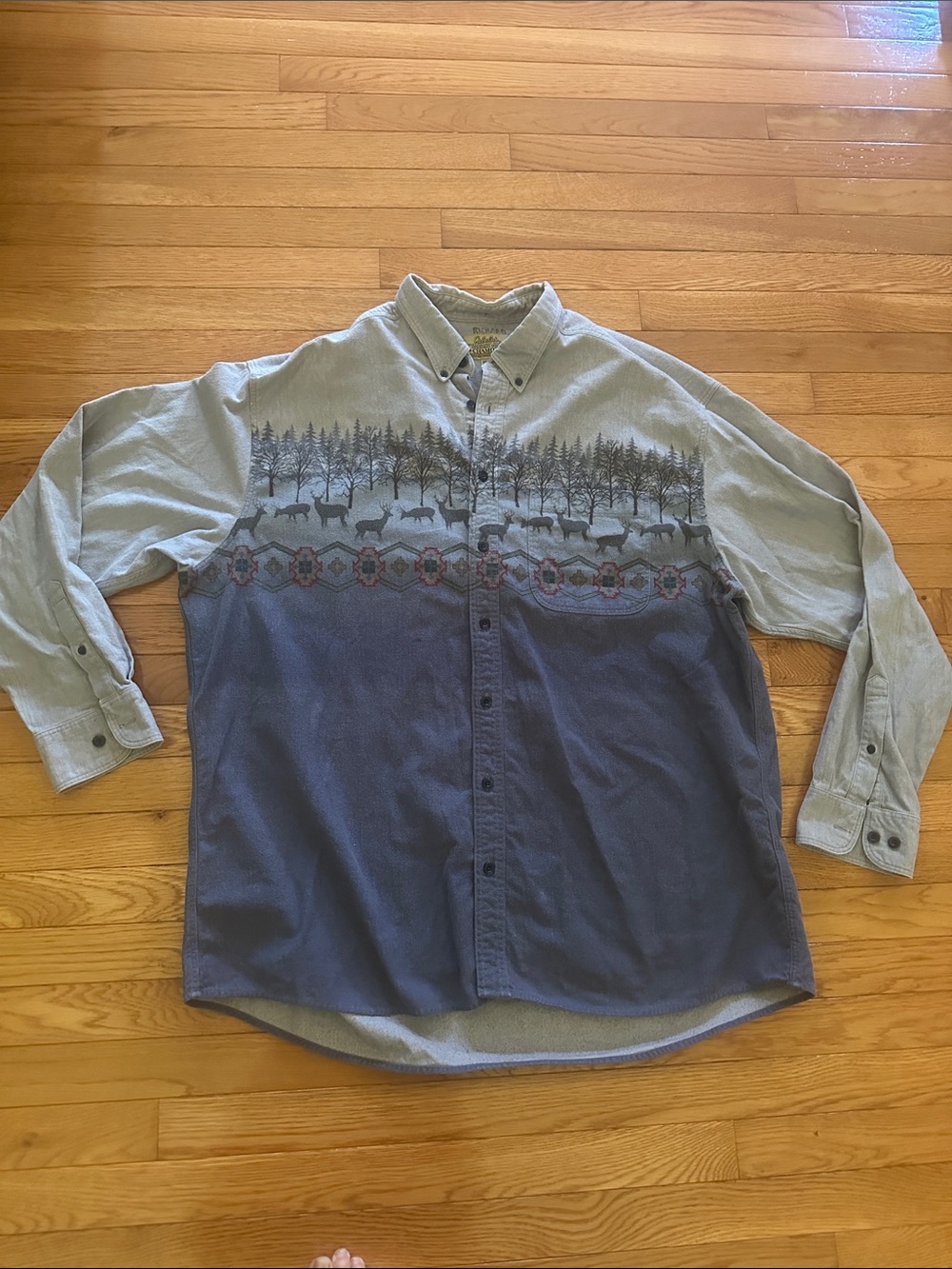 Cabela’s Deerskin Soft men’s chamois flannel long sleeved vintage shirt